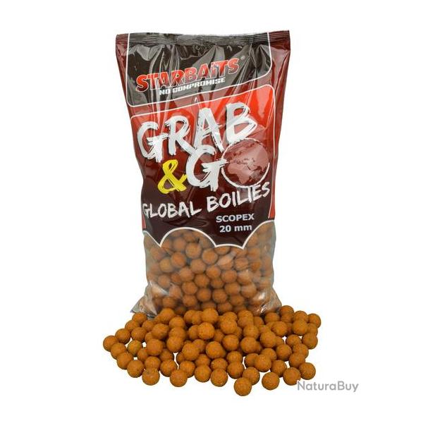 STARBAITS BOUILLETTES GRAB&GO GLOBAL BOILIES SCOPEX 14MM STARBAITS 2kg500 14mm