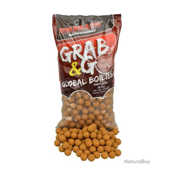 STARBAITS BOUILLETTES GRAB&GO GLOBAL BOILIES SWEET CORN 14MM STARBAITS 2kg500 14mm