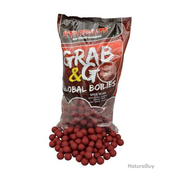 STARBAITS BOUILLETTES GRAB&GO GLOBAL BOILIES SPICE 14MM STARBAITS 2kg500 14mm