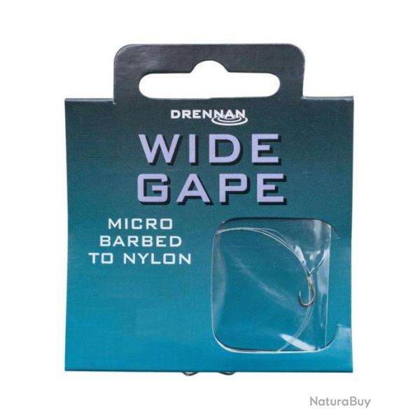 DRENNAN BAS DE LIGNE WIDE GAPE BARBED HOOKS TO NYLON 35CM DRENNAN 0,13mm 18 35cm