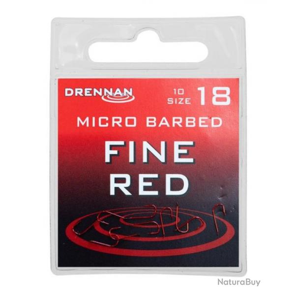 DRENNAN HAMEONS FINE RED BARBED 10PCS DRENNAN 18