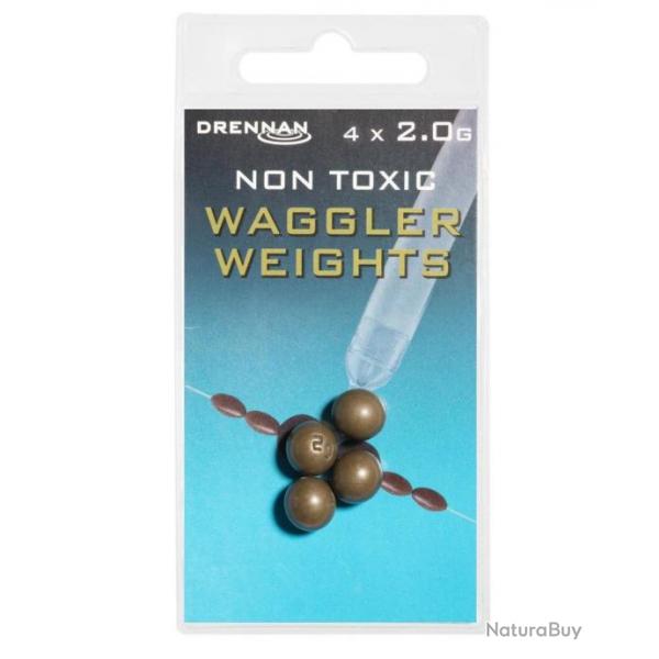 DRENNAN PLOMBS WAGGLER WEIGHT - NON TOXIQUES DRENNAN 2 gr