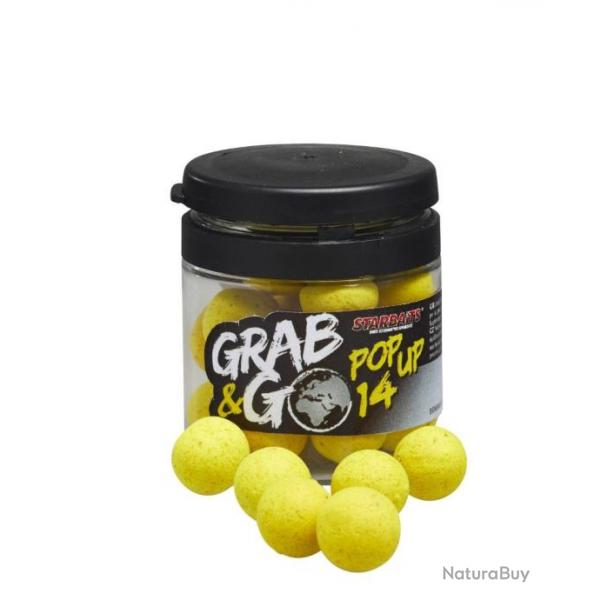 STARBAITS POP UP GRAB & GO GLOBAL BANANA CREAM 14MM JAUNE FLUO 20GR STARBAITS