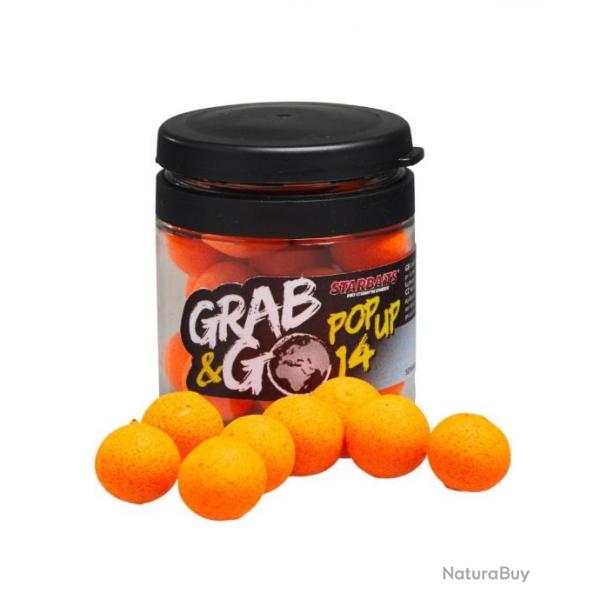 STARBAITS POP UP GRAB & GO GLOBAL TUTTI 14MM ORANGE FLUO 20GR STARBAITS