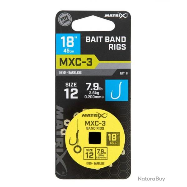 MATRIX BAS DE LIGNE MXC-3 BAIT BANDS 18"/45CM MATRIX 0,20mm 12 18"/45cm