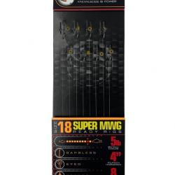 GURU BAS DE LIGNE SUPER MWG BAIT BANDS 4"/10CM GURU 0,15mm 18 4''/10cm