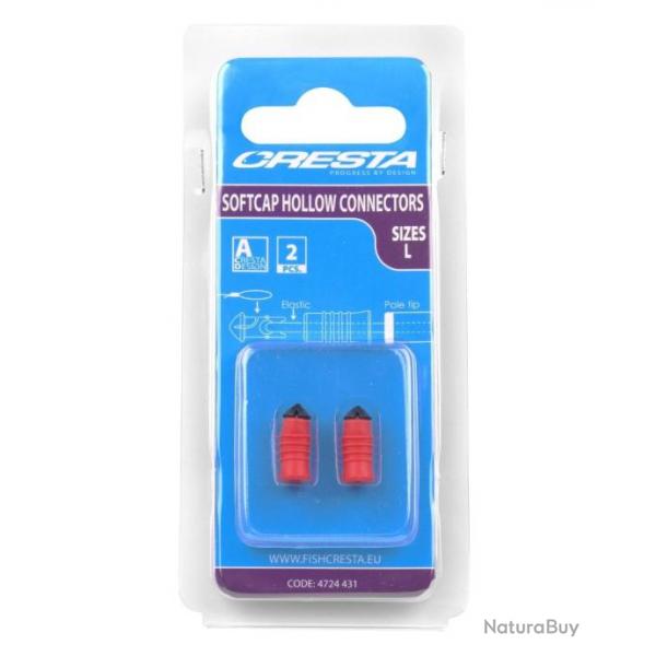 CRESTA LASTIQUE SOFT CAP HOLLOW CONNECTORS CRESTA Rouge Large