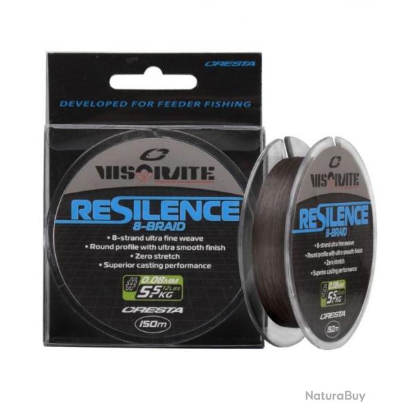 CRESTA FIL DE PCHE RESILENCE 8 - BRAID 150M CRESTA 0,08mm 150 mm