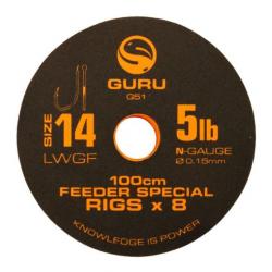 GURU BAS DE LIGNE FEEDER SEPCIAL RIGS LWGF 100CM GURU 0,17mm 10