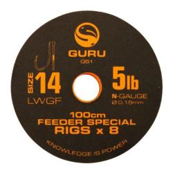 GURU BAS DE LIGNE FEEDER SEPCIAL RIGS LWGF 100CM GURU 0,19mm 10