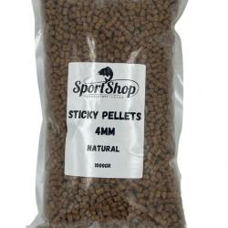 SPORTSHOP PELLETS STICKY PELLETS NATURAL 1KG SPORTSHOP 4mm