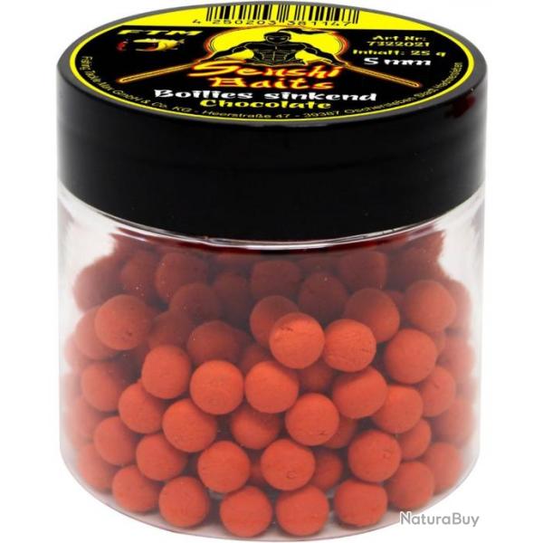 SENSHI BAITS BOILIES SINKEND 5MM CHOCOLAT ROUGE 25GR SENSHI BAITS