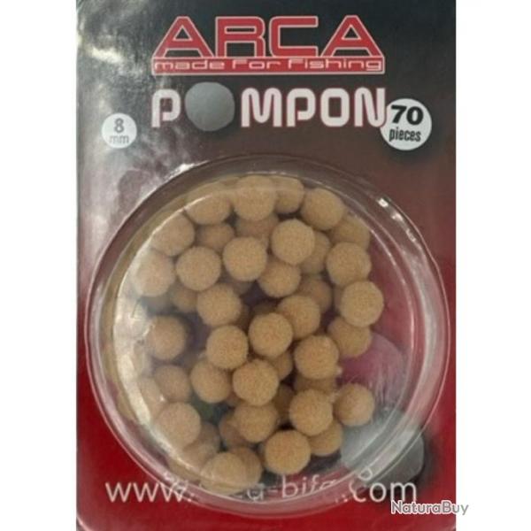 ARCA ESCHES ARTIFICIELLES POMPON 8MM 70 PICES ARCA Bruin