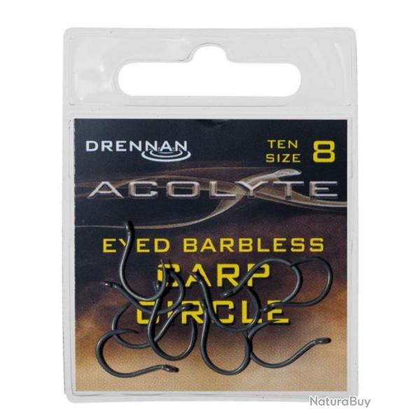 DRENNAN HAMEONS ACOLYTE CARP CIRCLE EYED BARBLESS 10PCS DRENNAN 8