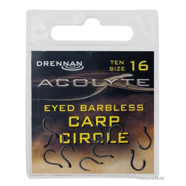 DRENNAN HAMEONS ACOLYTE CARP CIRCLE EYED BARBLESS 10PCS DRENNAN 16