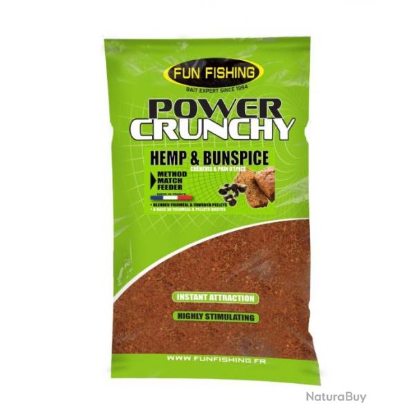 FUN FISHING AMORCE POWER CRUNCHY HEMP & BUN SPICE 2KG FUN FISHING