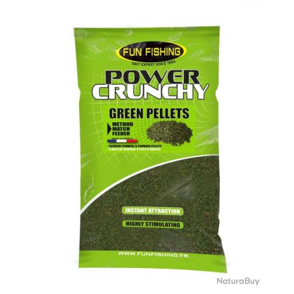 FUN FISHING AMORCE POWER CRUNCHY GREEN PELLET 2KG FUN FISHING