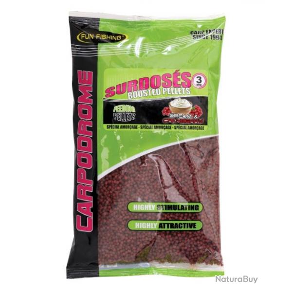 FUN FISHING PELLETS SURDOSS CREAM & CRANBERRY 3MM 700GR FUN FISHING