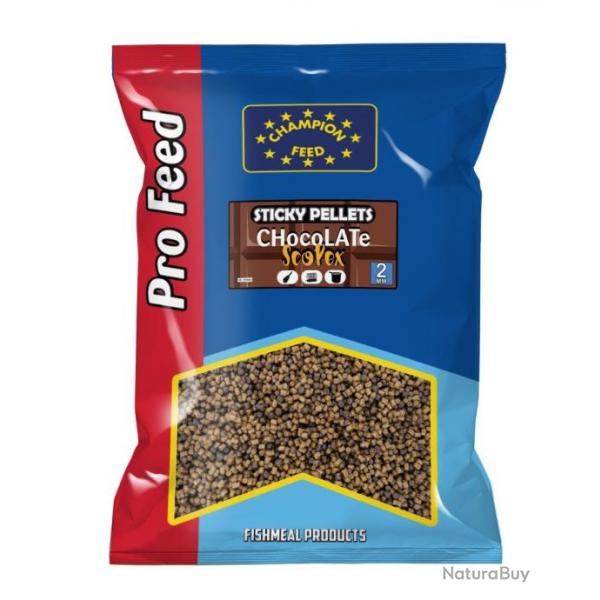 CHAMPION FEED STICKY PELLETS CHOCOLATE SCOPEX 2MM 650GR CHAMPION FEED