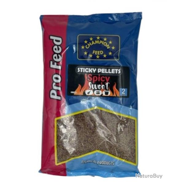 CHAMPION FEED STICKY PELLETS SPICY SWEET 2MM 650GR CHAMPION FEED