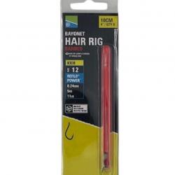 PRESTON BAS DE LIGNE MAG STORE KKH BAYONET HAIR RIGS 4"/10CM PRESTON 0,24mm 12