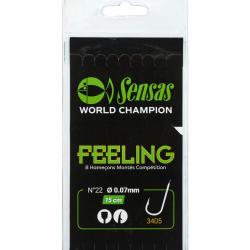 SENSAS BAS DE LIGNE FEELING 3405 BLACK 15CM SENSAS 0,09mm 18