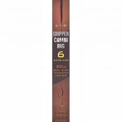 ESP BAS DE LIGNE GRIPPER COMBI RIG BROWN BARBLESS ESP 6 20lb