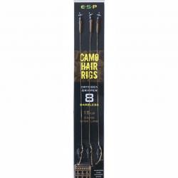 ESP BAS DE LIGNE CAMO HAIR RIG GRIPPER BARLESS ESP 8 20lb
