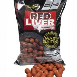 STARBAITS BOUILLETTES PERFORMANCE CONCEPT MASS BAITING RED LIVER 3KG STARBAITS 24mm 3kg