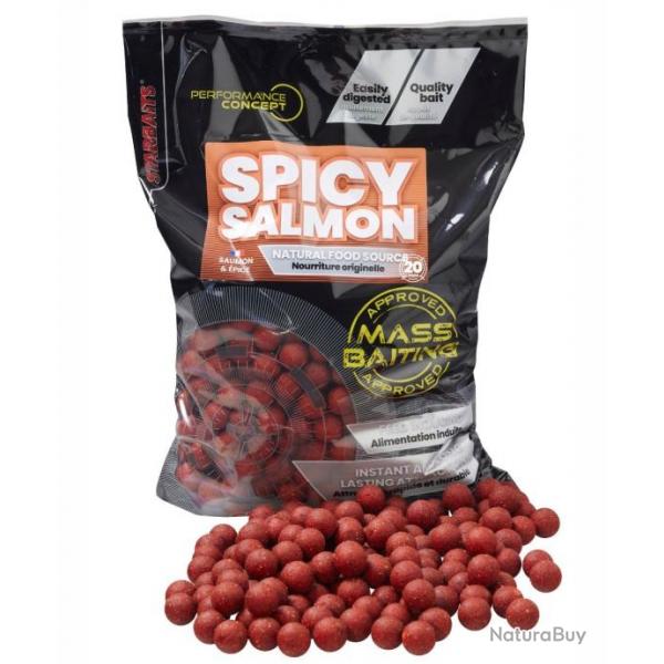 STARBAITS BOUILLETTES PERFORMANCE CONCEPT MASS BAITING SPICY SALMON 3KG STARBAITS 20mm 3kg