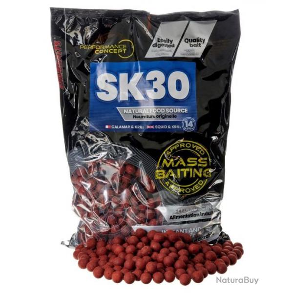 STARBAITS BOUILLETTES PERFORMANCE CONCEPT MASS BAITING SK30 3KG STARBAITS 14 mm 3kg