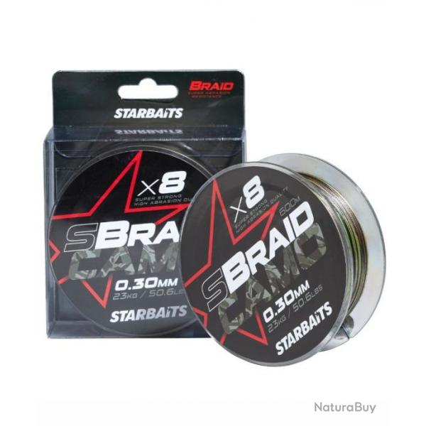 STARBAITS TRSSES S BRAID CAMO X8 0,30MM STARBAITS 0,30mm 600m