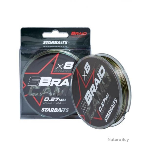 STARBAITS TRSSES S BRAID CAMO X8 0,27MM STARBAITS 0,27mm 300m