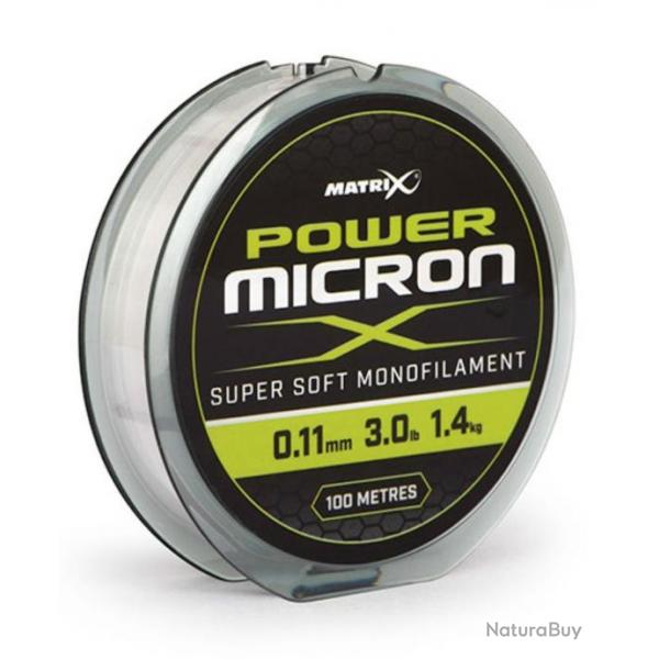 MATRIX FIL DE PCHE POWER MICRON X 100M MATRIX 0,11mm 100m