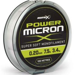 MATRIX FIL DE PÊCHE POWER MICRON X 100M MATRIX 0,20mm 100m