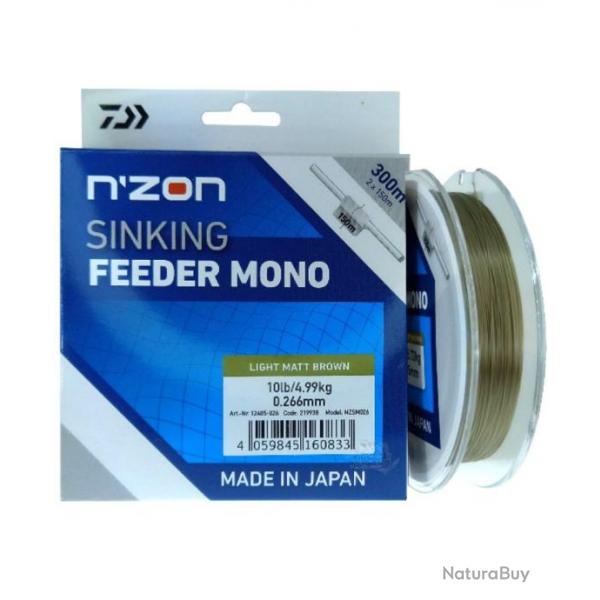 DAIWA FIL DE PCHE N'ZON SINKING FEEDER MONO 300M 0,26mm 300m