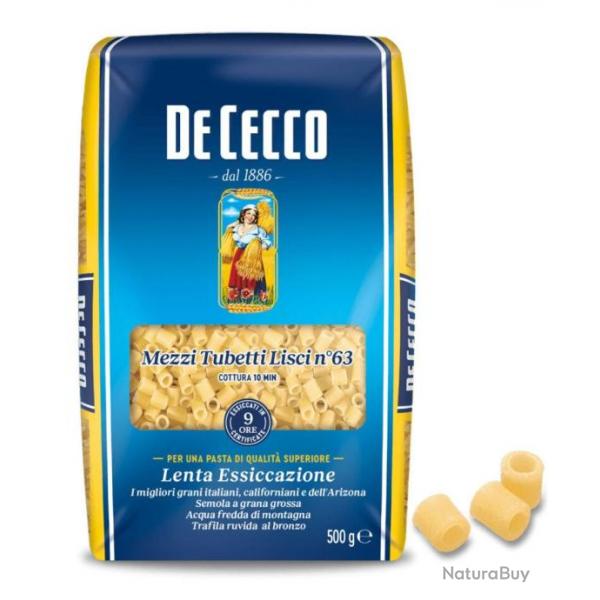 DE CECCO PASTA MEZZI TUBETTI LISCO N63 500GR DE CECCO