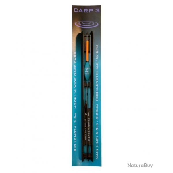 DRENNAN LIGNES MONTES CARP 3 POLE RIGS DRENNAN 0,20mm 14 0,80gr 3,50m