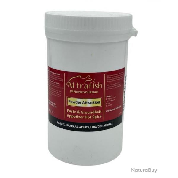 ATTRAFISH ADDITIF POWDER ATTRACTION PASTE & GROUNDBAIT HOT SPICE 150GR