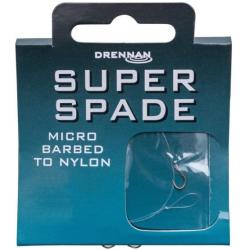 DRENNAN BAS DE LIGNE SUPER SPADE HOOKS TO NYLON BARBED 0,16mm 16 35cm