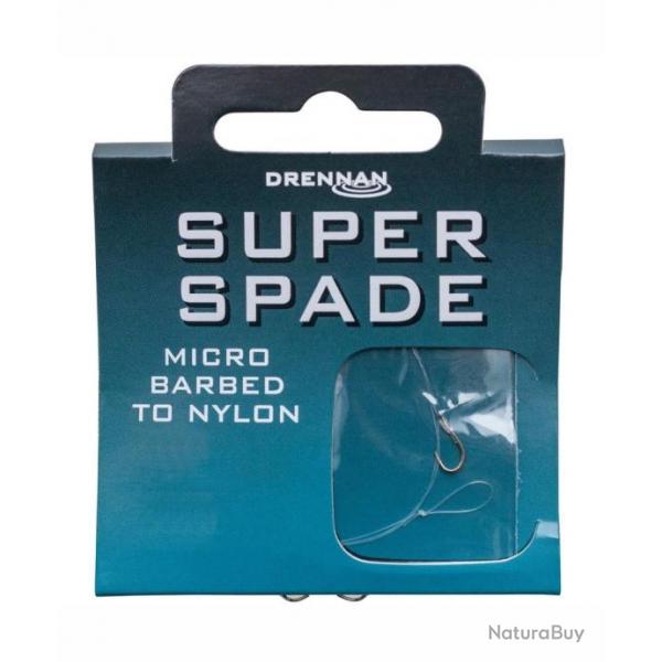 DRENNAN BAS DE LIGNE SUPER SPADE HOOKS TO NYLON BARBED 0,16mm 16 35cm