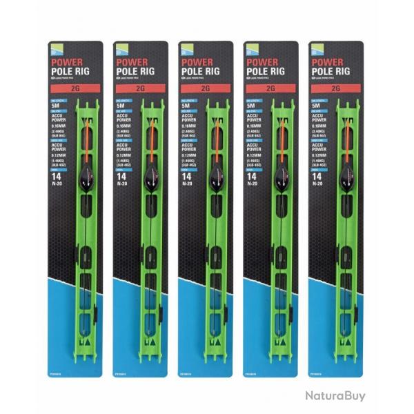 PRESTON LIGNE MONTE POWER POLE RIGS PRESTONS 1,00gr