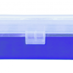 Boîte de rangement Megaline transparent - Bleu / 9 mm / 100