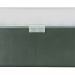 Boîte de rangement Megaline transparent - Vert / 9 mm / 100