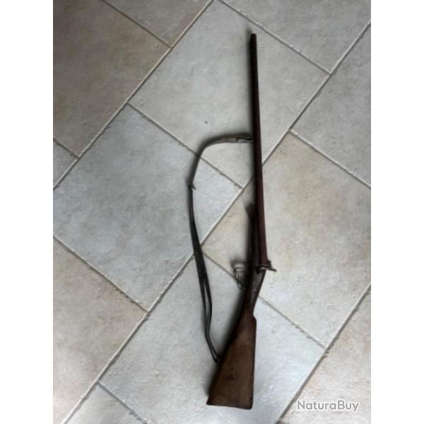 Ancien fusil de chasse  broche ou  chien