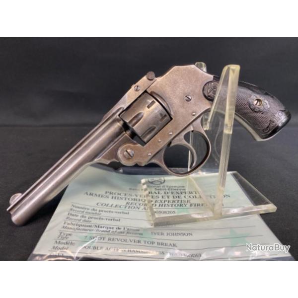 revolver hamerless iver and johnson calibre 22 lr 7 coups.  trs rare