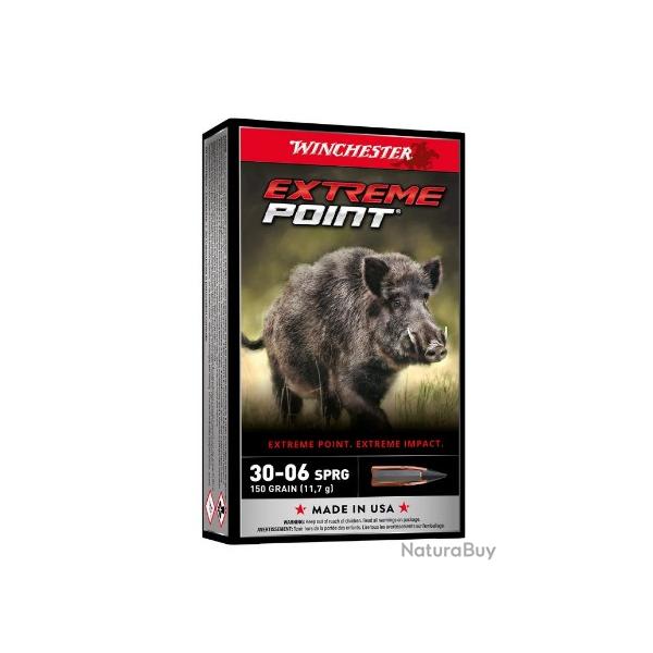 Munitions WINCHESTER extrme point cal.30-06 150gr par 20