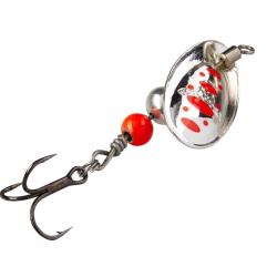 Cuiller Tournante Gunki Dots Spotted 2H - 3.8g Full Silver-Red