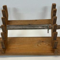 PRESENTOIR A POSER EN BOIS BRUT VIEILLI POUR 6 BAIONNETTES