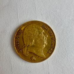 20 francs OR louis xviii 1818